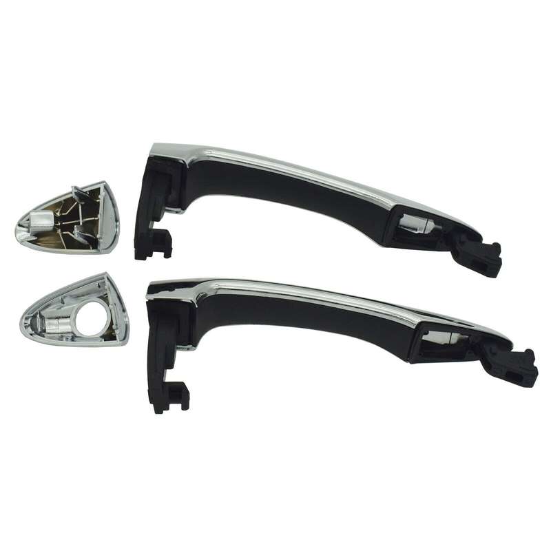 Front Left &amp; Right Exterior Door Handles Chrome Pair For Kia Sportage 2011-2016