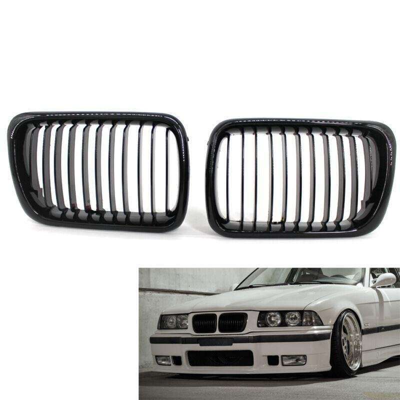 Car Front Shiny Black Grille Fits for BMW E36 97-99 325/328/M3/325i/328i 2X/Set