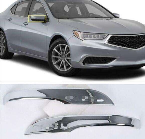 2PCS ABS Chrome Door Rearview Mirror Strip Cover Trim For Acura TLX 2015-2020