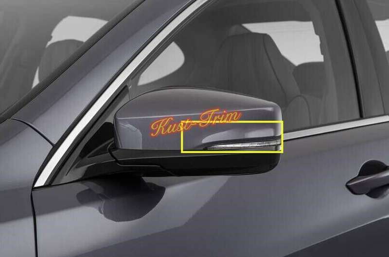 2PCS ABS Chrome Door Rearview Mirror Strip Cover Trim For Acura TLX 2015-2020