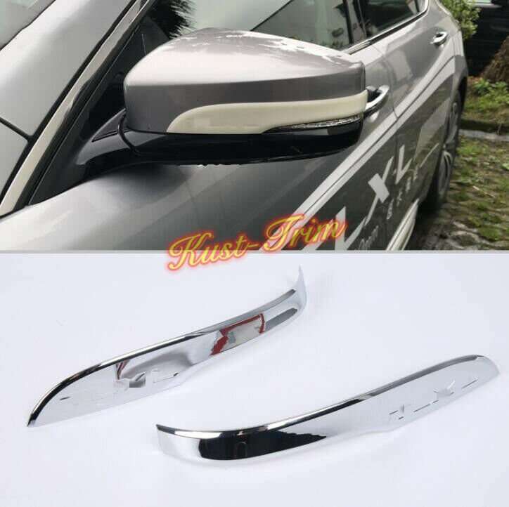 2PCS ABS Chrome Door Rearview Mirror Strip Cover Trim For Acura TLX 2015-2020