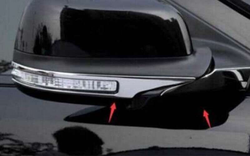 For Ford Explorer 2011-2019 Chrome Steel Rear View Side Door Mirror Strip Trim