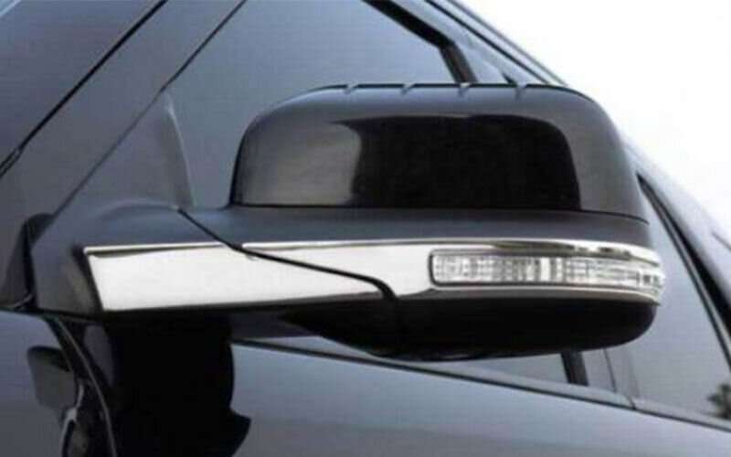 For Ford Explorer 2011-2019 Chrome Steel Rear View Side Door Mirror Strip Trim