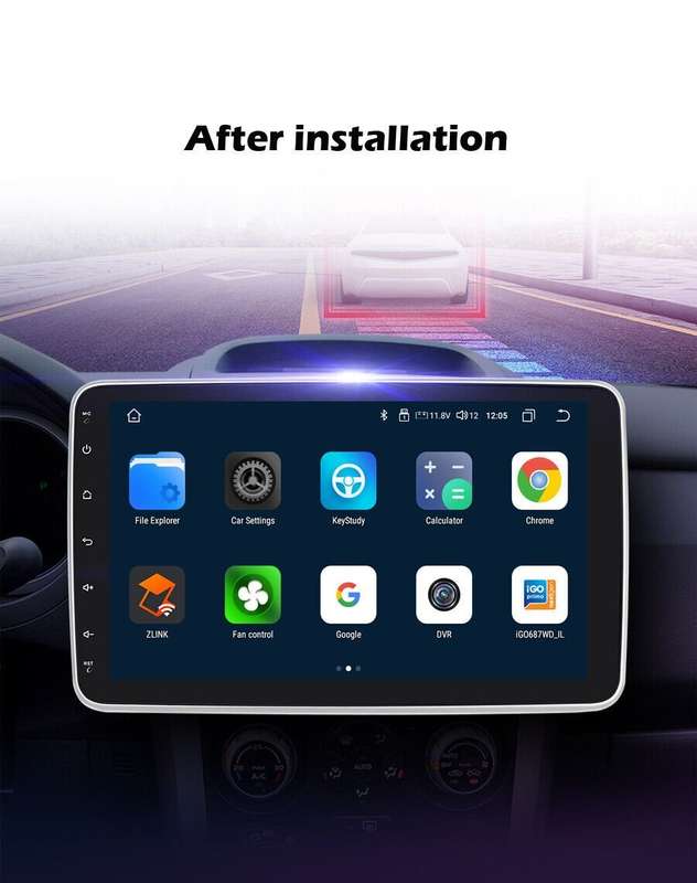 10.1" Single Din Android 12 Detachable DAB Car Radio Head Unit GPS CarPlay 4+32G