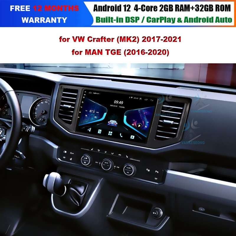 Android Auto Autoradio For VW Crafter MK2 2017-2021 CarPlay Navigation GPS DAB+