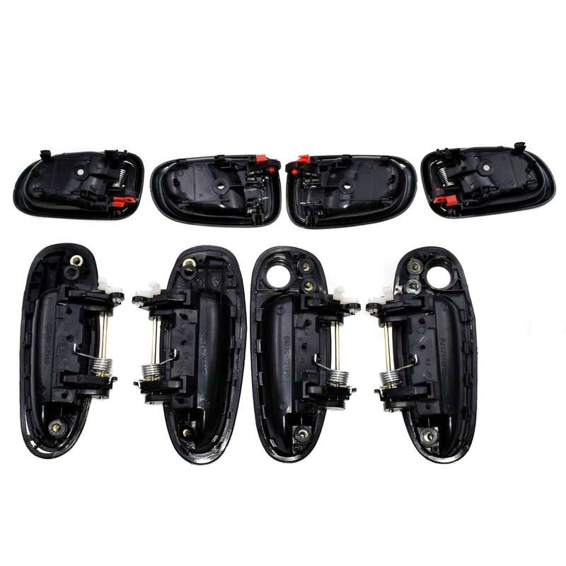 Door Handle Black Outside Black Inside Kit Set 8 For Toyota Corolla 6920512130