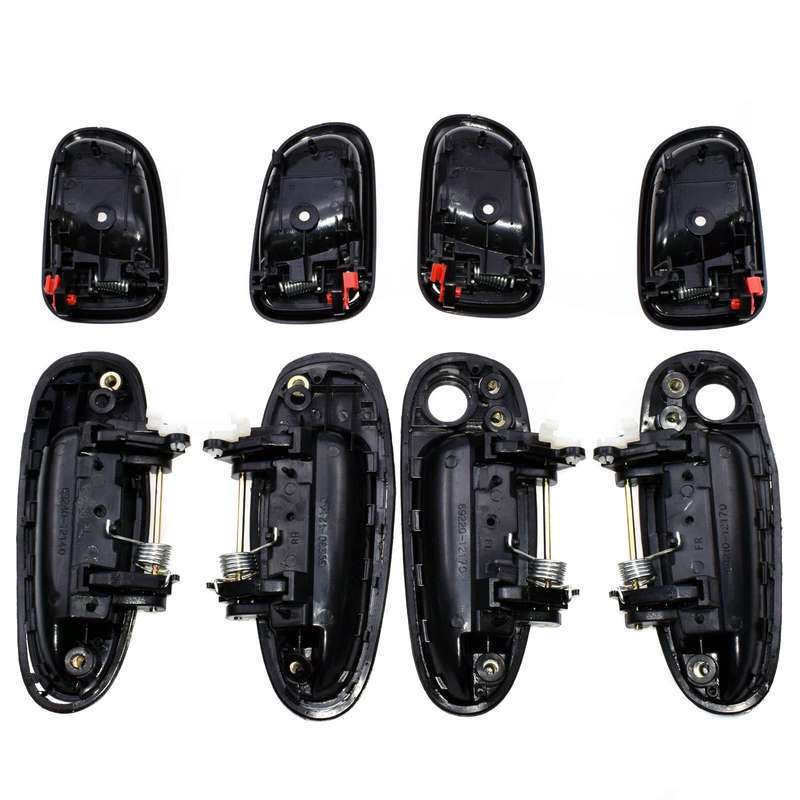 Door Handle Black Outside Black Inside Kit Set 8 For Toyota Corolla 6920512130