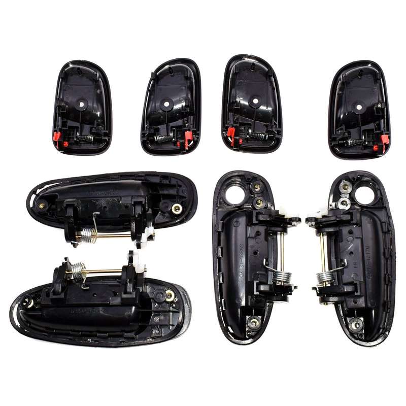 Door Handle Black Outside Black Inside Kit Set 8 For Toyota Corolla 6920512130