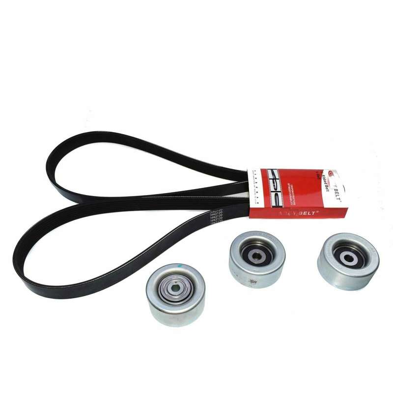 Serpentine Drive Belt &amp; 3Pcs Idler Pulley Kit For Toyota Sienna 2007-10 V6 3.5L