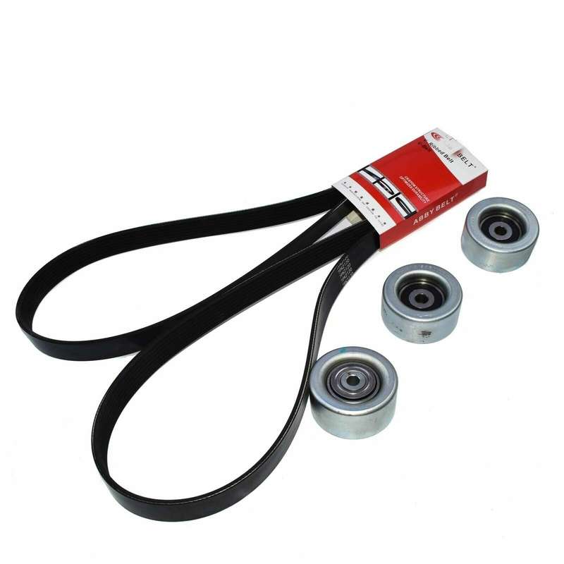 Serpentine Drive Belt &amp; 3Pcs Idler Pulley Kit For Toyota Sienna 2007-10 V6 3.5L