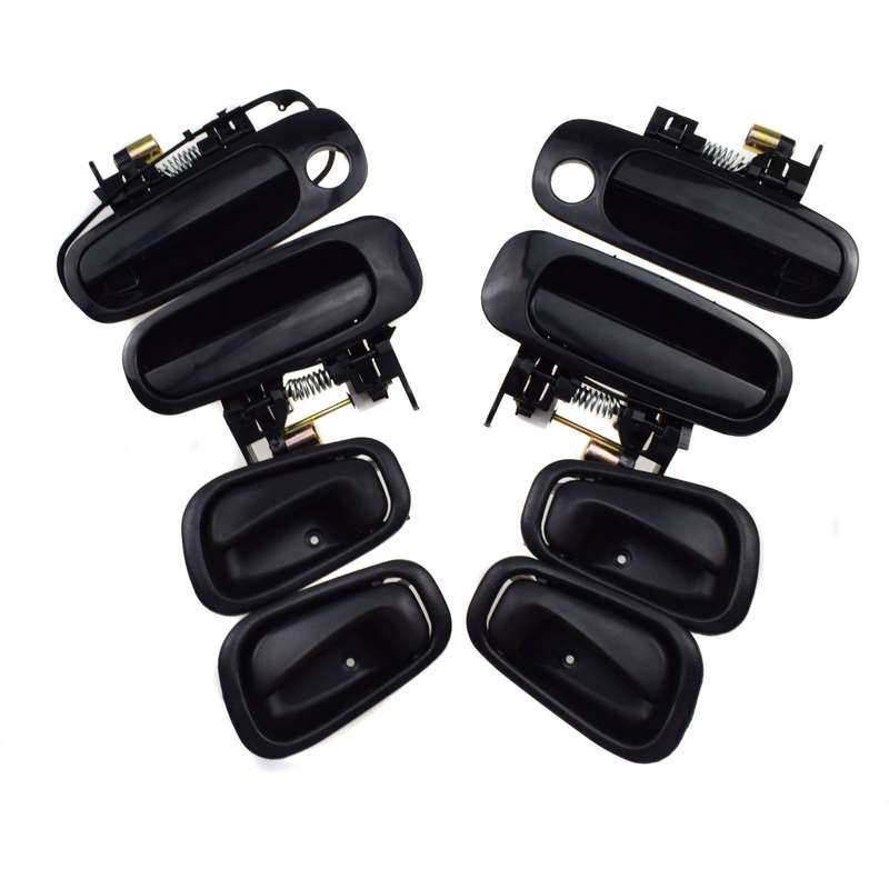 Front Rear Black Outside Black Inside Door Handle 8Pcs For Toyota Corolla 98-02