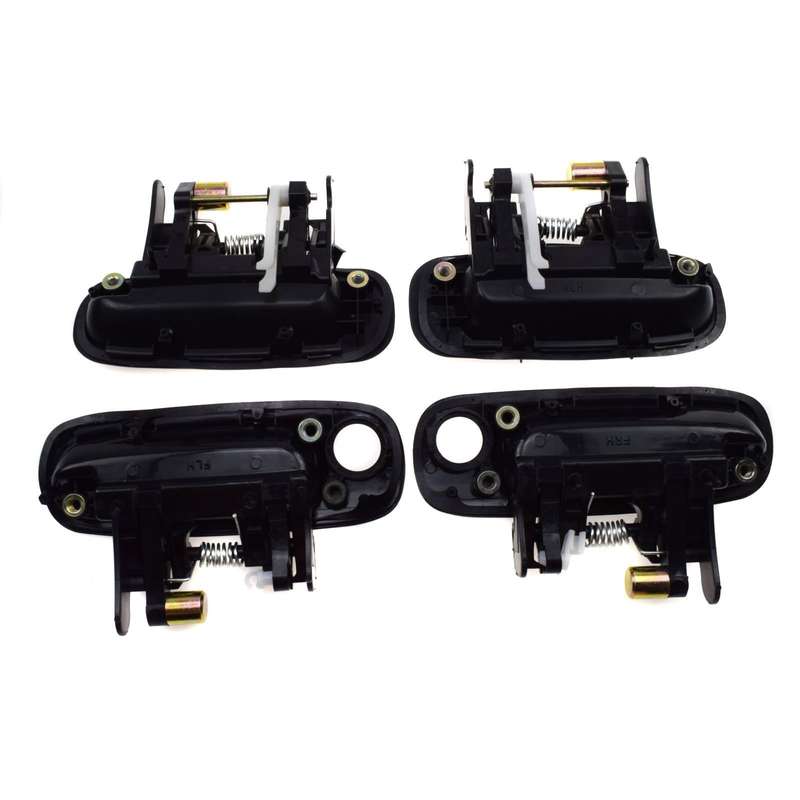 Front Rear Black Outside Black Inside Door Handle 8Pcs For Toyota Corolla 98-02
