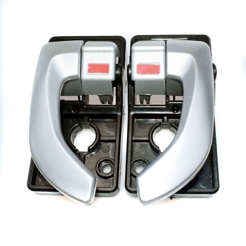 Left &amp; Right Silver Interior Door Handles Pair For Hyundai Tucson 2008-2009