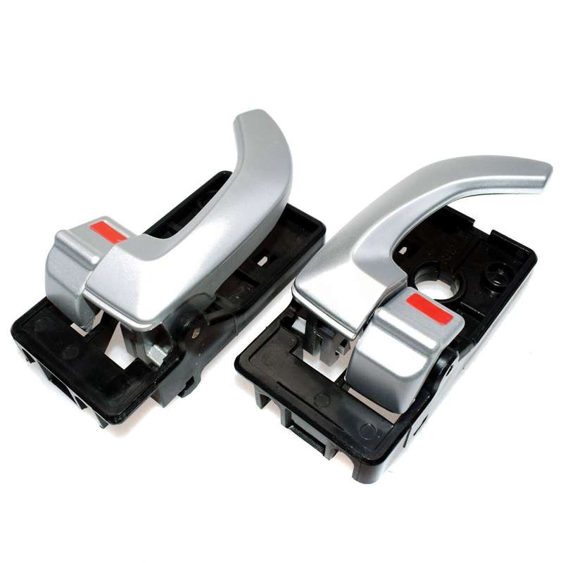Left &amp; Right Silver Interior Door Handles Pair For Hyundai Tucson 2008-2009