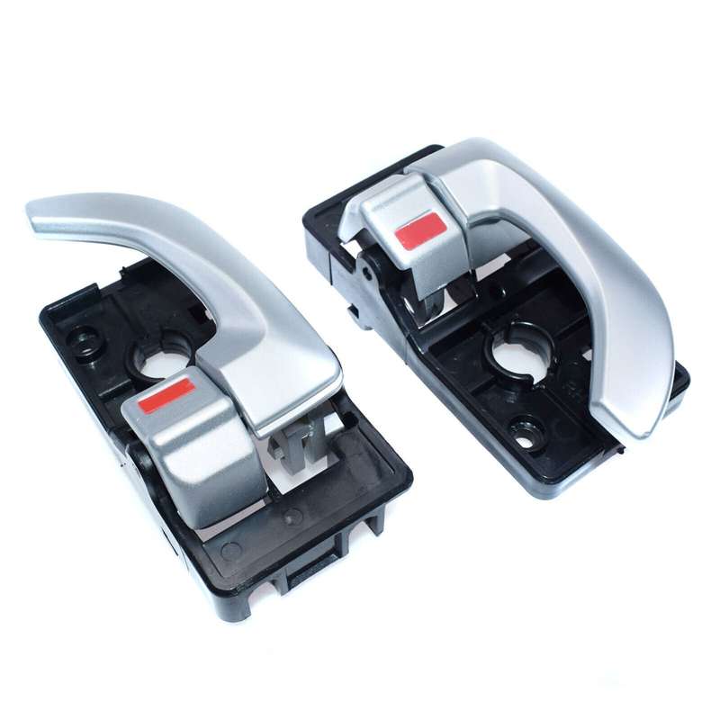 Left &amp; Right Silver Interior Door Handles Pair For Hyundai Tucson 2008-2009