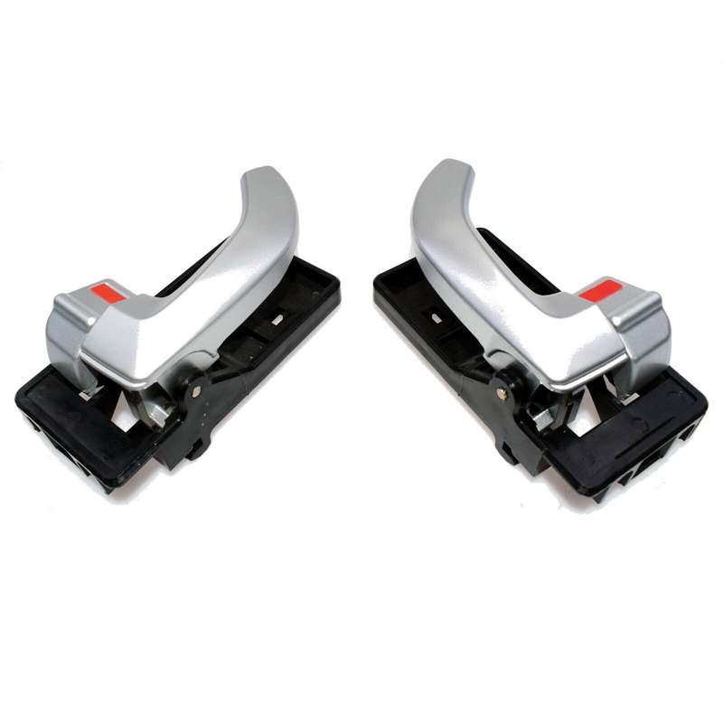 Left &amp; Right Silver Interior Door Handles Pair For Hyundai Tucson 2008-2009