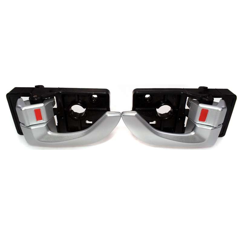 Left &amp; Right Silver Interior Door Handles Pair For Hyundai Tucson 2008-2009
