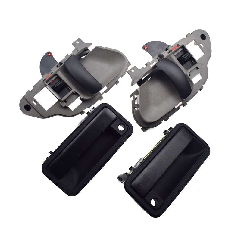 Black Exterior &amp; Gray Interior Door Handles 4PCS For Chevrolet GMC Cadillac