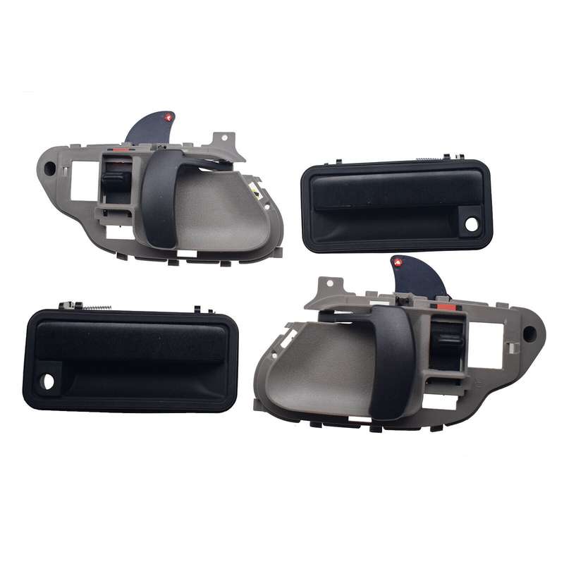 Black Exterior &amp; Gray Interior Door Handles 4PCS For Chevrolet GMC Cadillac