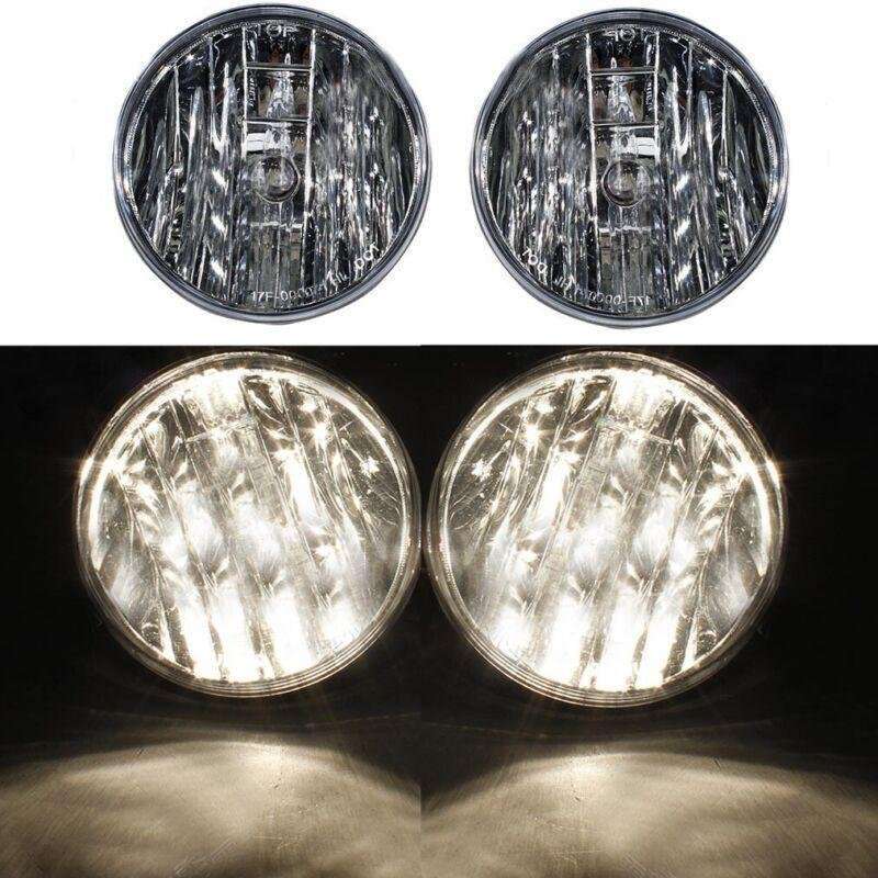 Front Bumper Clear Lens Fog Lights Lamps For GMC Sierra 2007-2014 Pair