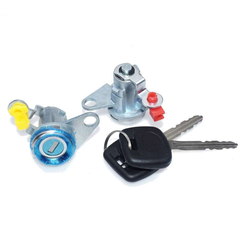 Door Lock Cylinder Tumbler w/Key Pair L&amp;R For Toyota RAV4 1996-2000 69051-42050