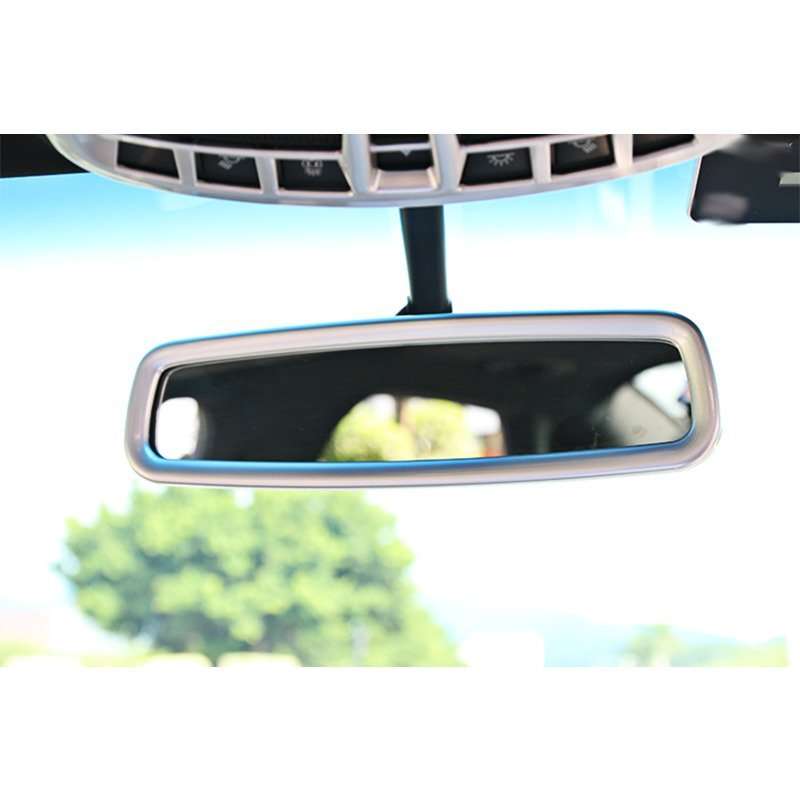 For Lincoln MKZ 2014-20 Matte Silver Interior Console Rearview Mirror Cover Trim