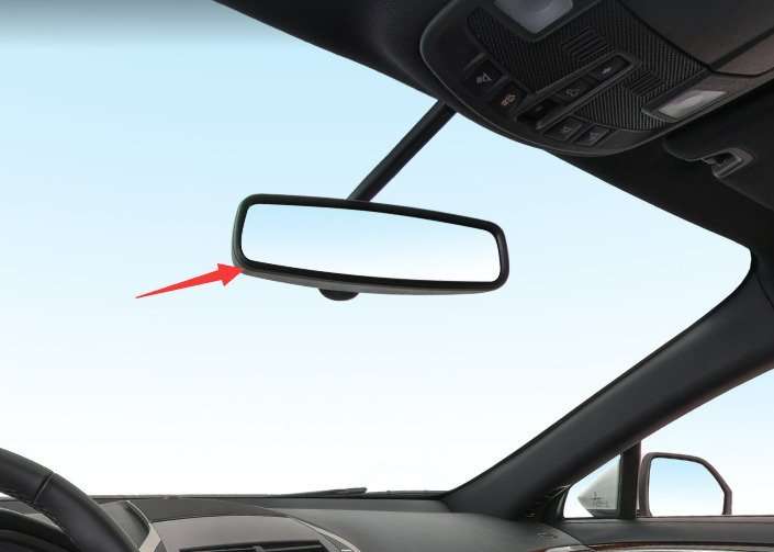 For Lincoln MKZ 2014-20 Matte Silver Interior Console Rearview Mirror Cover Trim