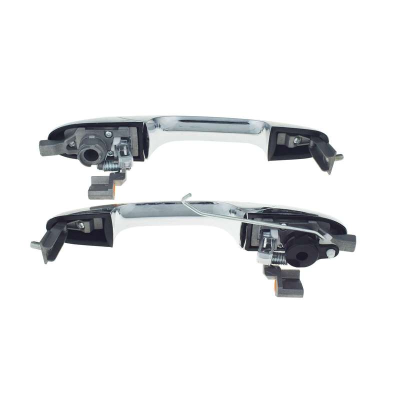 Front Left &amp; Right Exterior Door Handles Chrome Pair For Fiat 500 2012-2019