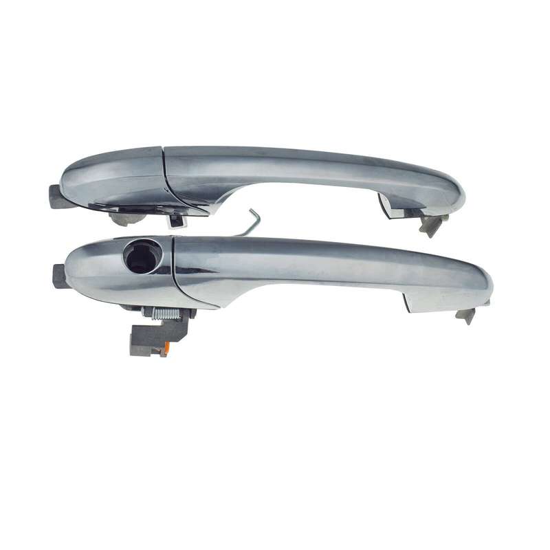 Front Left &amp; Right Exterior Door Handles Chrome Pair For Fiat 500 2012-2019