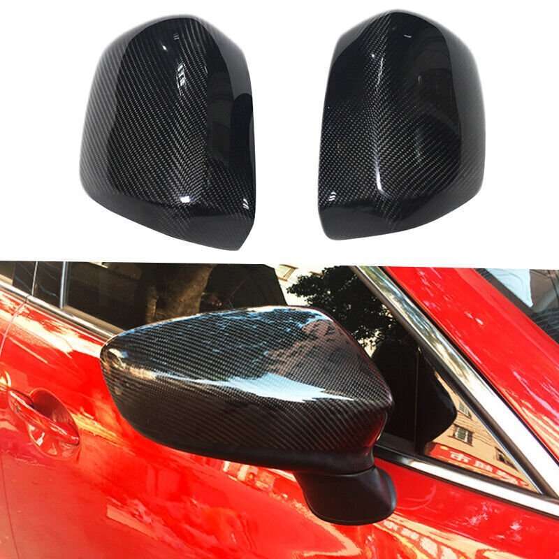 For Mazda 6 Atenza 2018-2021 Carbon Fiber Side Door Rearview Mirror Cover cap