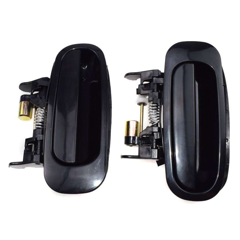 For Toyota Corolla Chevrolet Prizm 2Pc Rear Left Right Outside Door Handle Black