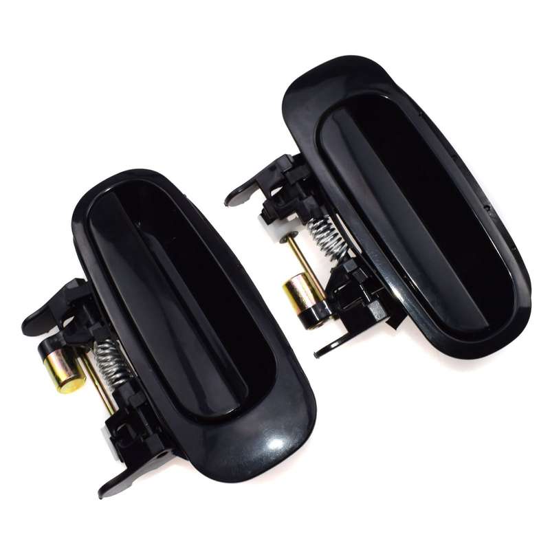 For Toyota Corolla Chevrolet Prizm 2Pc Rear Left Right Outside Door Handle Black