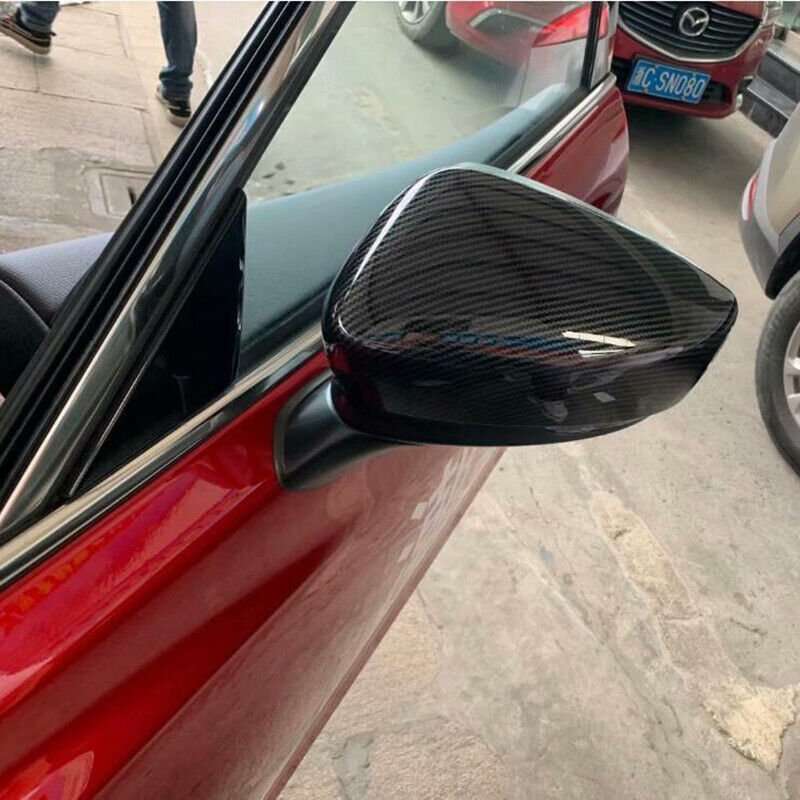 For Mazda 6 Atenza 2018-2021 Carbon Fiber Side Door Rearview Mirror Cover cap