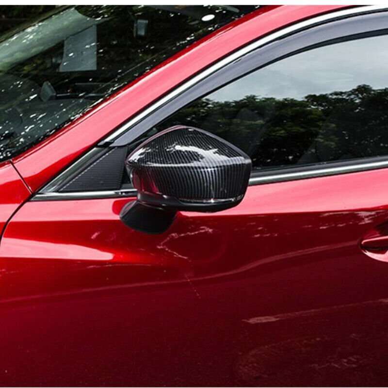 For Mazda 6 Atenza 2018-2021 Carbon Fiber Side Door Rearview Mirror Cover cap