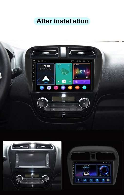 For Mitsubishi Mirage 6 2012-2018 Autoradio Multimedia Video GPS CarPlay BT DAB+
