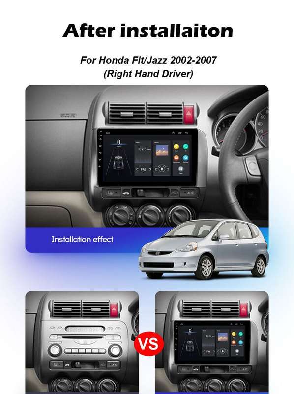 For Honda Jazz 2002-2007 DAB+ Car Stereo GPS Sat Navi Android Auto CarPlay Radio