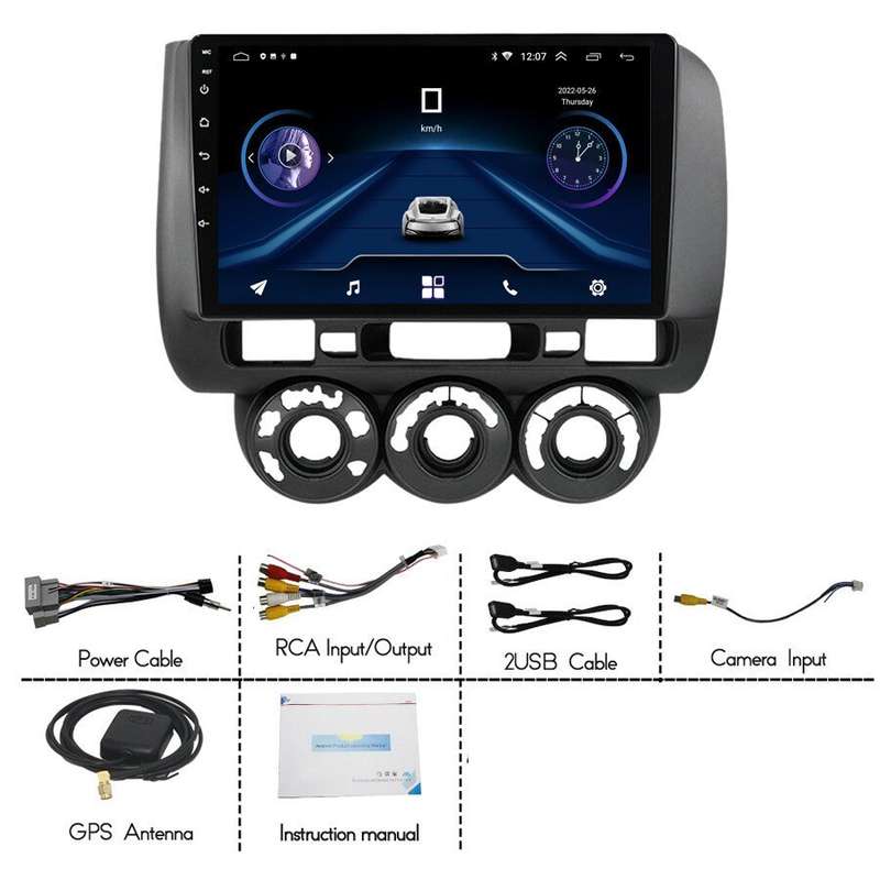 For Honda Jazz 2002-2007 DAB+ Car Stereo GPS Sat Navi Android Auto CarPlay Radio