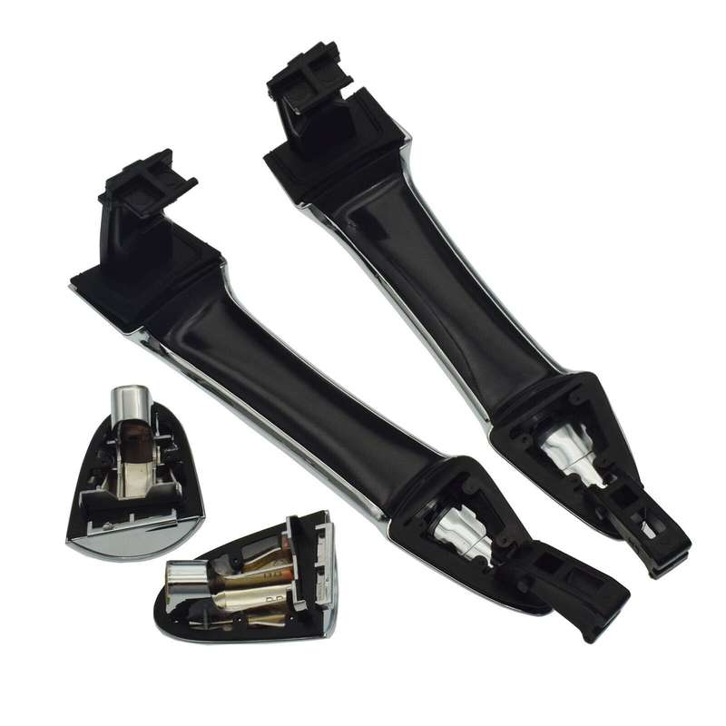 Rear Left &amp; Right Exterior Door Handles Chrome Pair For Kia Picanto 2011-2016