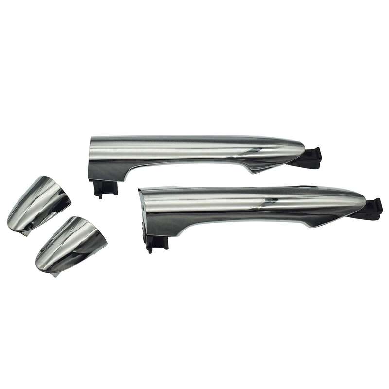 Rear Left &amp; Right Exterior Door Handles Chrome Pair For Kia Picanto 2011-2016