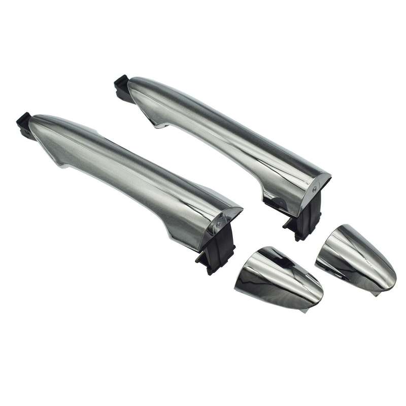 Rear Left &amp; Right Exterior Door Handles Chrome Pair For Kia Picanto 2011-2016