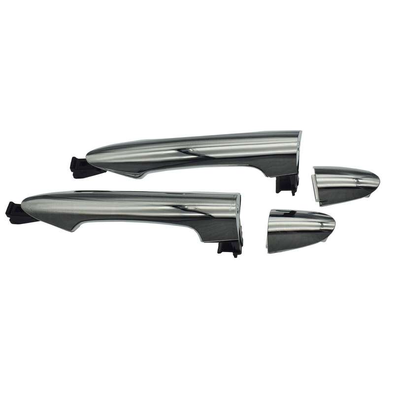 Rear Left &amp; Right Exterior Door Handles Chrome Pair For Kia Picanto 2011-2016