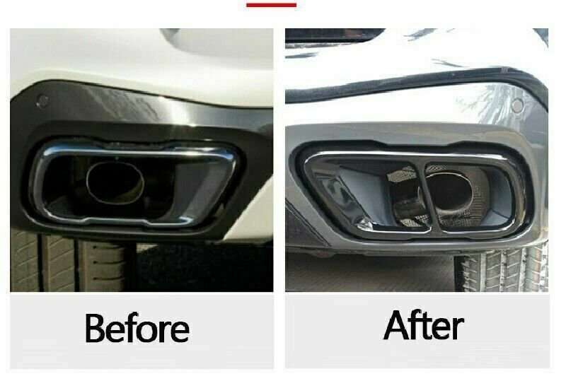 For BMW X5 G05 X7 G07 2019-2020 Stainless Black Exhaust Mufflers Tail Pipe Cover
