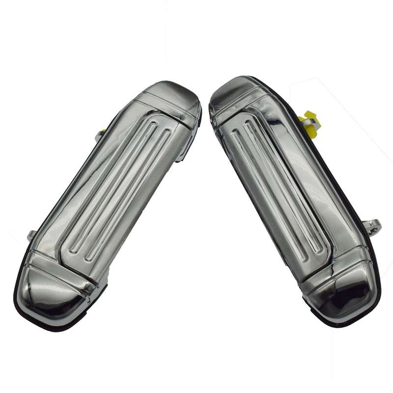 Front Left &amp; Right Exterior Door Handles Chrome For Mitsubishi Pajero Montero