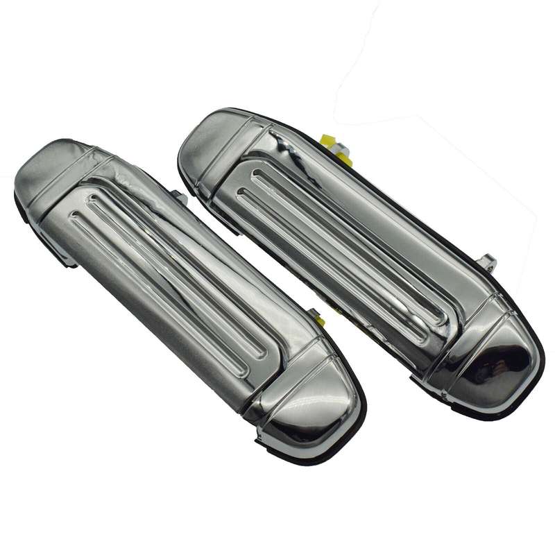 Front Left &amp; Right Exterior Door Handles Chrome For Mitsubishi Pajero Montero