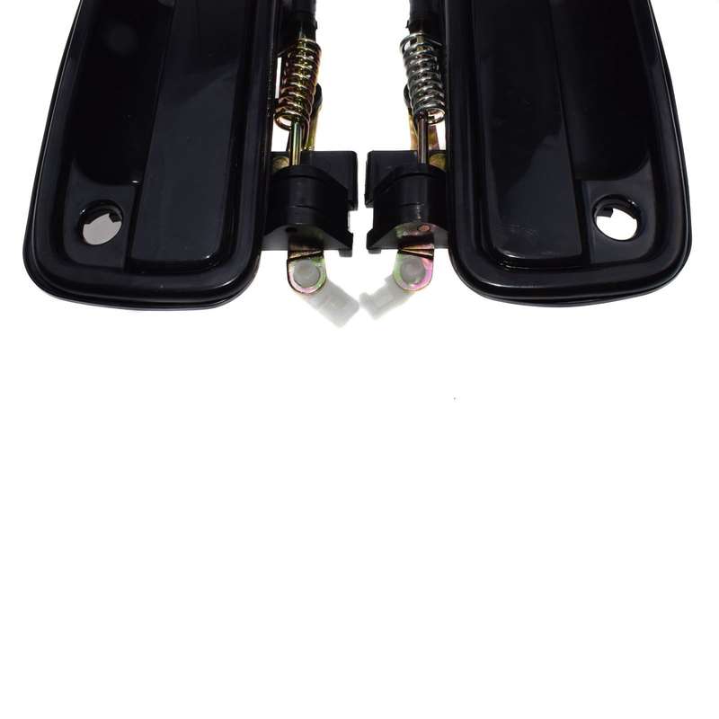FITS 1995-2004 TOYOTA TACOMA FRONT OUTER EXTERIOR SMOOTH BLACK DOOR HANDLE PAIR