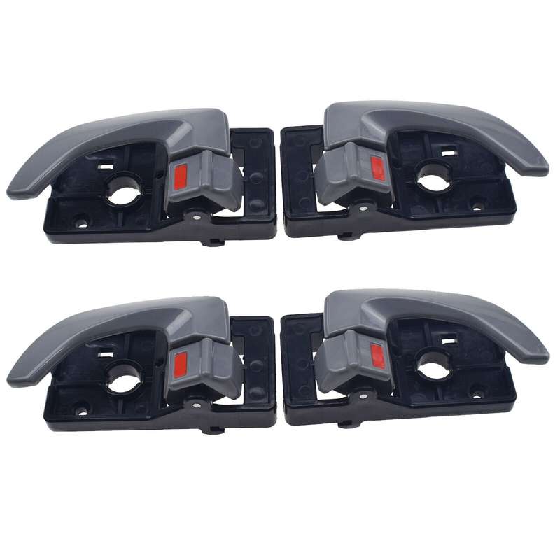 Set of 4 Interior Door Handles Grey FL FR RL RR For Hyundai Tucson 2006-2009