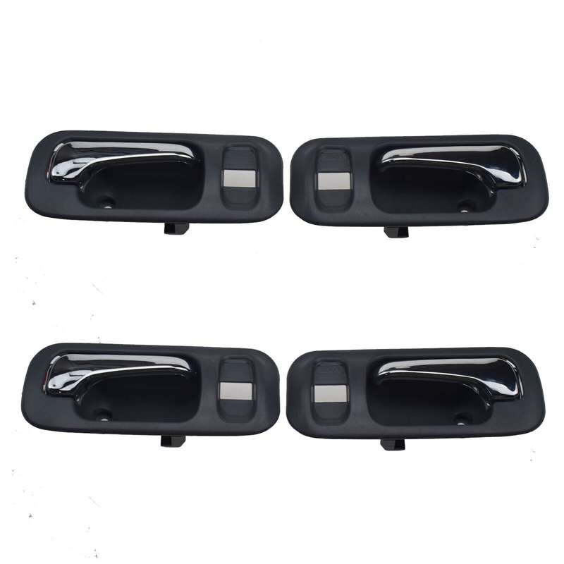 Set of 4 Chrome Inside Door Handles Gray FL FR RL RR For Honda CR-V Odyssey