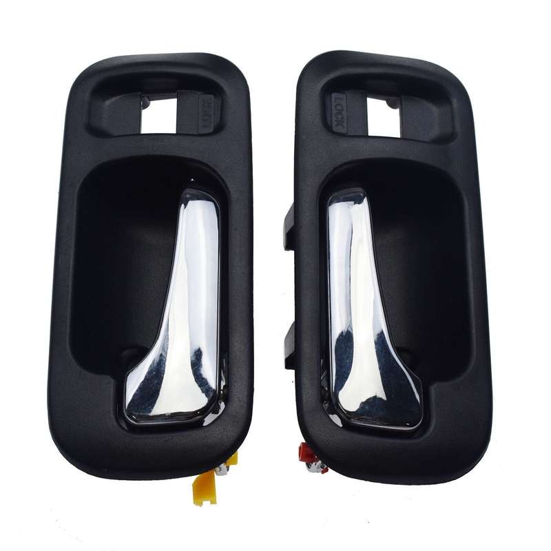 Chrome Inside Door Handles Black 2PCS Front Left &amp; Right For Honda CR-V Odyssey