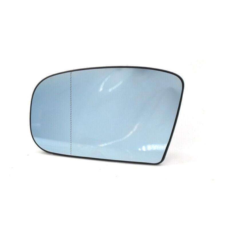 Pair of Heated Door Blue Mirror Glass with Plate For Mercedes-Benz W220 99-02
