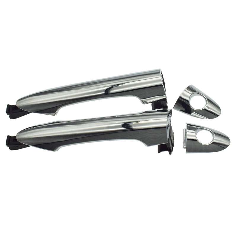 Front Left &amp; Right Exterior Door Handles Chrome Pair For Kia Picanto 2011-2016